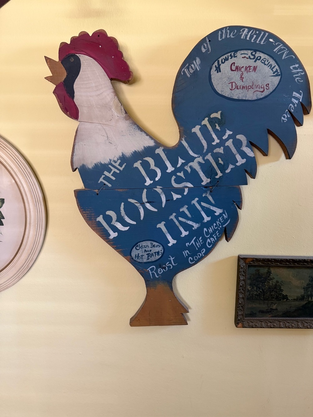 Rustic Blue Rooster Wall Decor - Unbranded